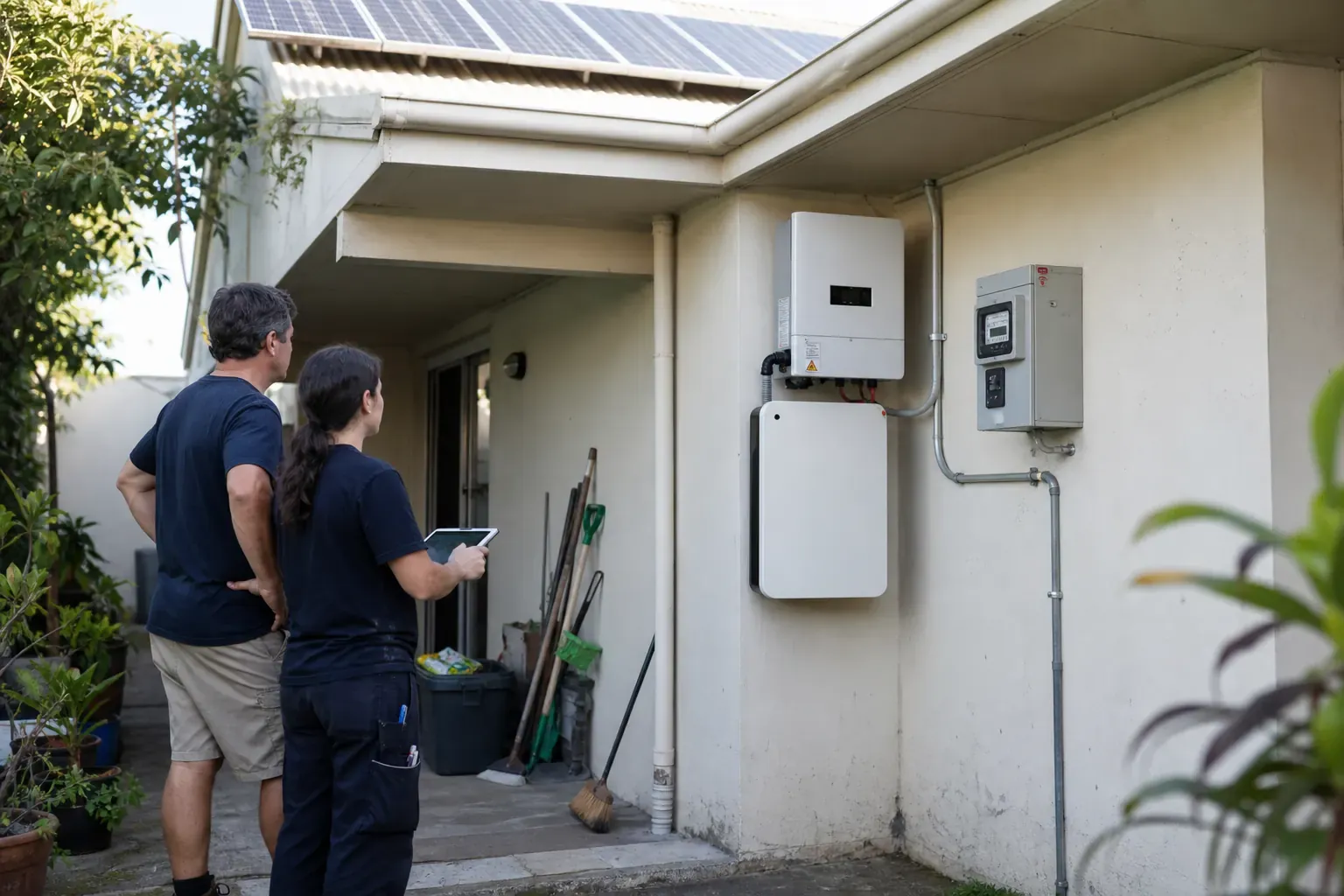Representative home solar and battery installation