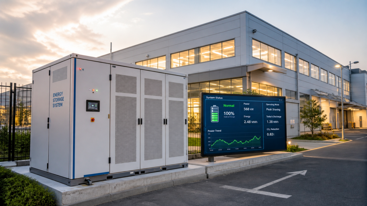 Visualizing a Successful Lithium Battery System Installation An energy storage system successfully commissioned and operating at a commercial facility, powering the building smoothly
