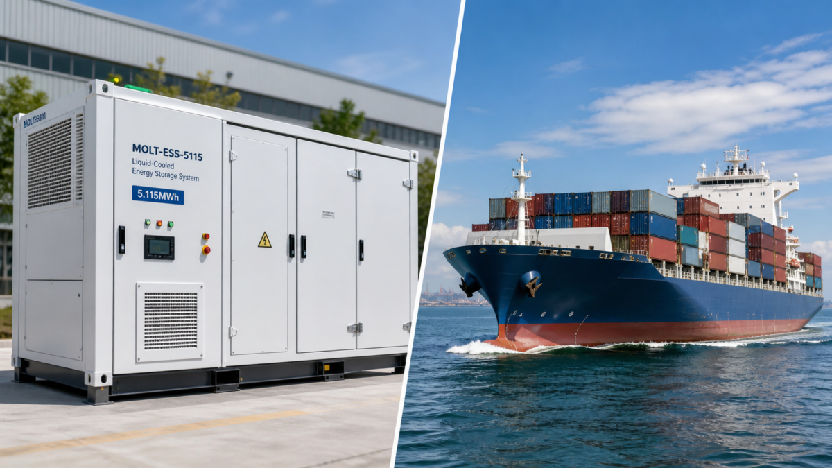 Balancing Product Specifications with International Shipping Terms A split image showing a specific lithium battery model on one side and a cargo ship on the other